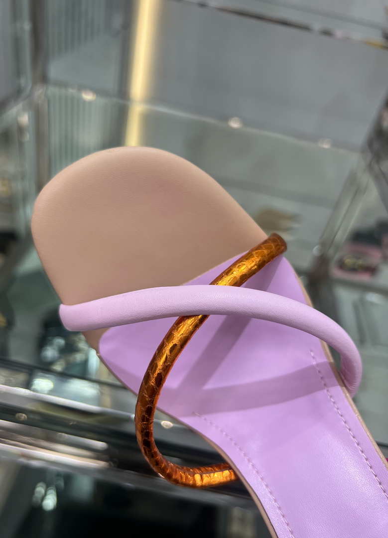 Fendi 8X8274 First Pink nappa leather 95 mm high-heeled sandals