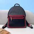 Fendi Backpack Large 2380 FF Black with Red - Default Title - View 1