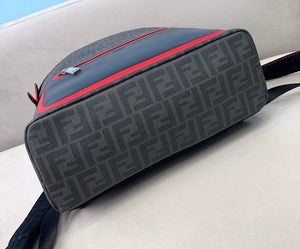 Fendi Backpack Large 2380 FF Black with Red - Default Title - View 3