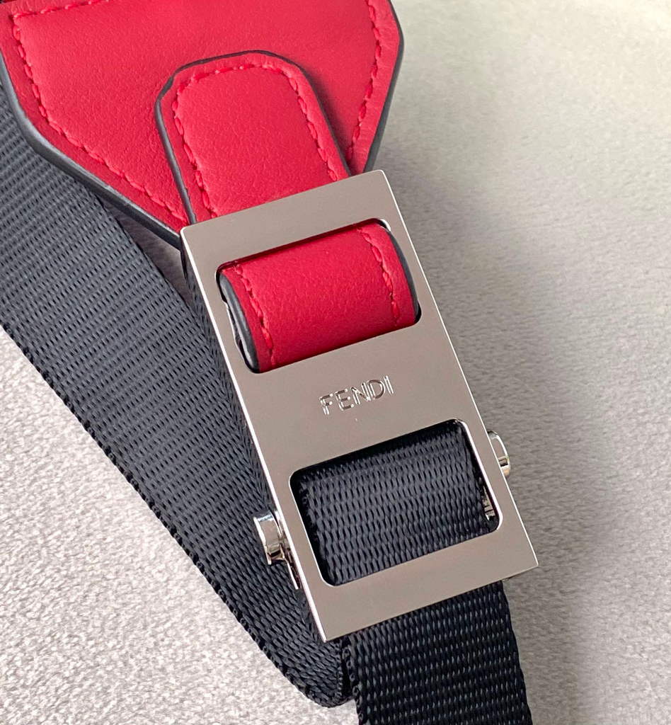 Fendi Backpack Large 2380 FF Black with Red - Default Title - View 6