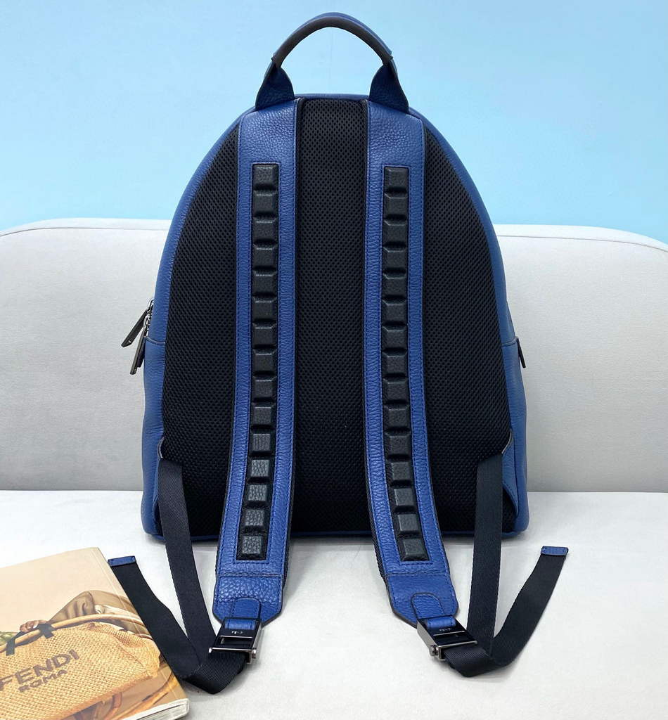 Fendi Backpack Calfskin Leather 2263 Blue