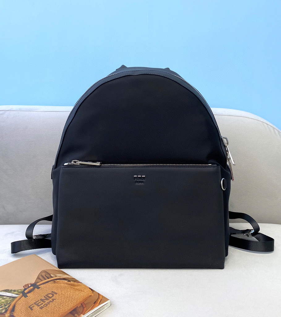 Fendi Backpack Waterproof nylon 2250 Black - Default Title - View 1
