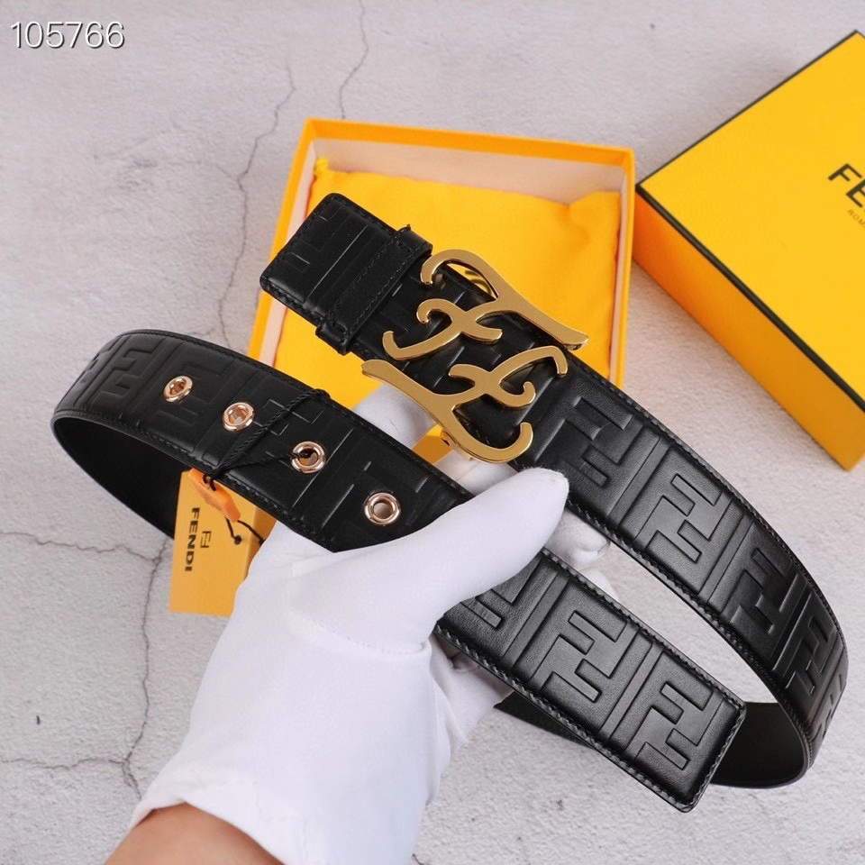 Fendi Belts Designer FF Buckle Leisure Belt Wide 3.8CM AA0487 - luxibagsmall