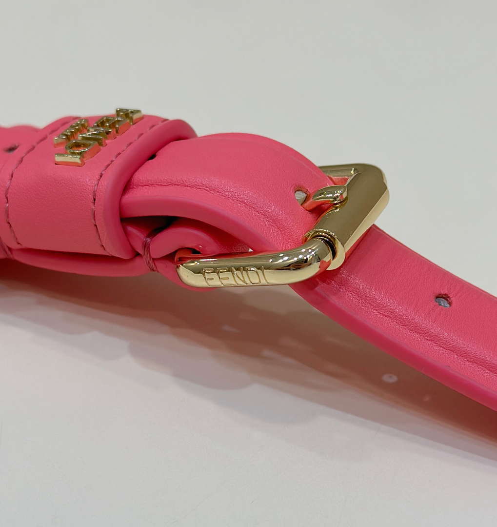 Fendi F10110 Handbag Fashionable cowhide Shoulder Strap Pink 9001