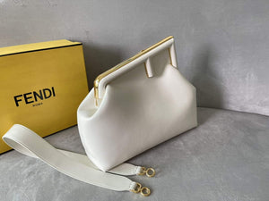 Fendi FIRST 8BP127 Medium Bag White Leather - Default Title - View 2