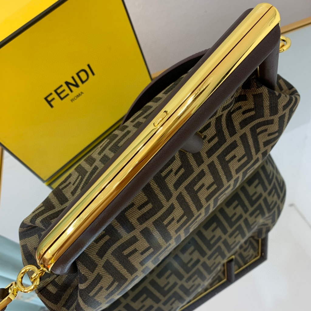 Fendi FIRST Medium Bag Dark Green FF bag 8BP127