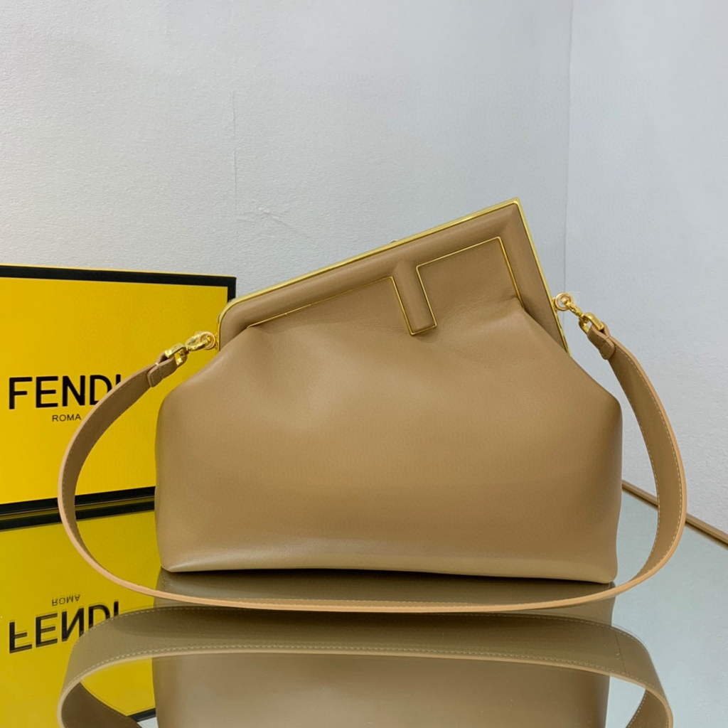 Fendi FIRST Medium Bag Apricot Leather 8BP127