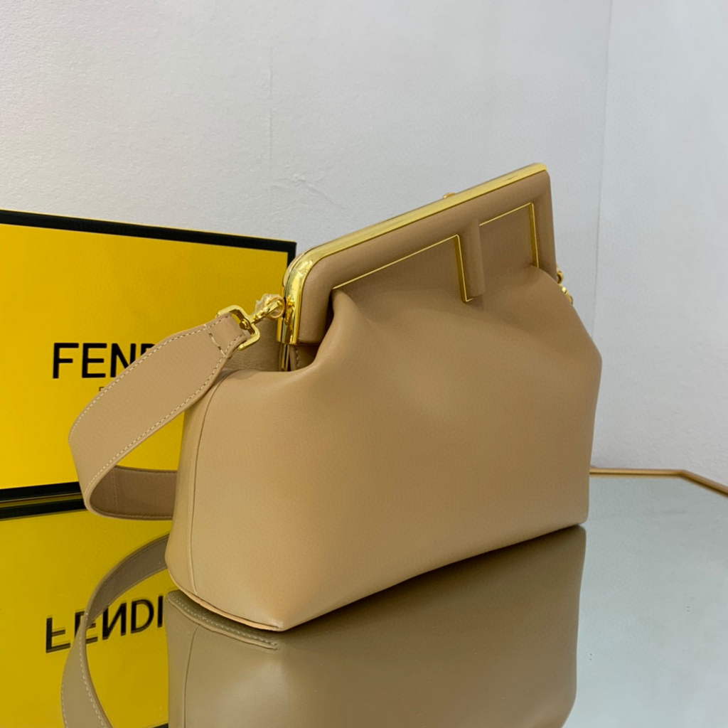 Fendi FIRST Medium Bag Apricot Leather 8BP127