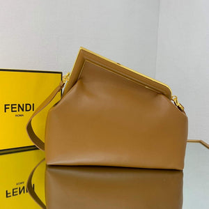 Fendi FIRST Medium Bag Tan Leather 8BP127 - Default Title - View 2