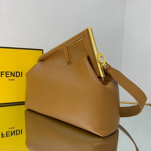 Fendi FIRST Medium Bag Tan Leather 8BP127 - Default Title - View 4