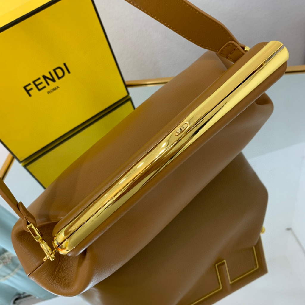 Fendi FIRST Medium Bag Tan Leather 8BP127