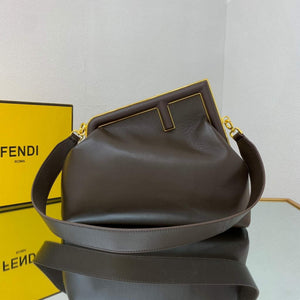 Fendi FIRST Medium Bag Dark Brown Leather 8BP127 - Default Title - View 1