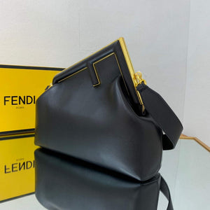 Fendi FIRST Medium Bag Black Leather 8BP127 - Default Title - View 4