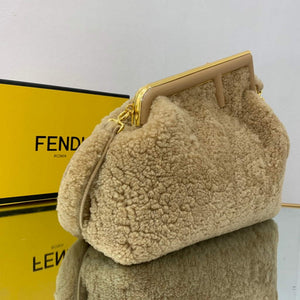 Fendi First Medium Sheepskin Bag 8BP127 Apricot - Default Title - View 3