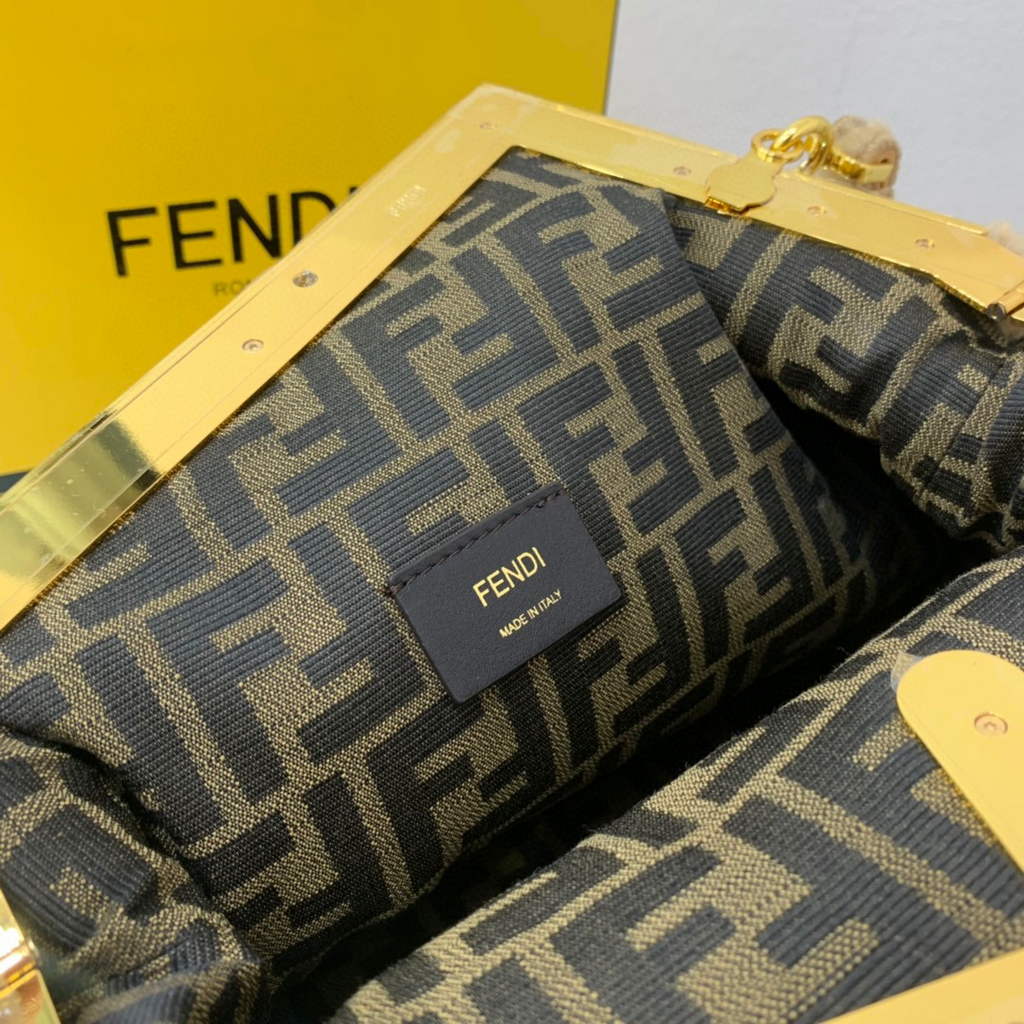 Fendi First Medium Sheepskin Bag 8BP127 Apricot