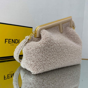 Fendi First Medium Sheepskin Bag 8BP127 Beige - Default Title - View 3