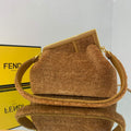 Fendi First Medium Sheepskin Bag 8BP127 Brown