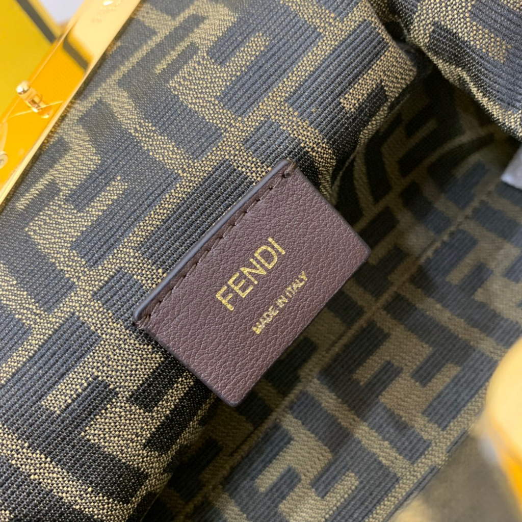 Fendi FIRST Small Bag 8BP129 Dark Brown Leather