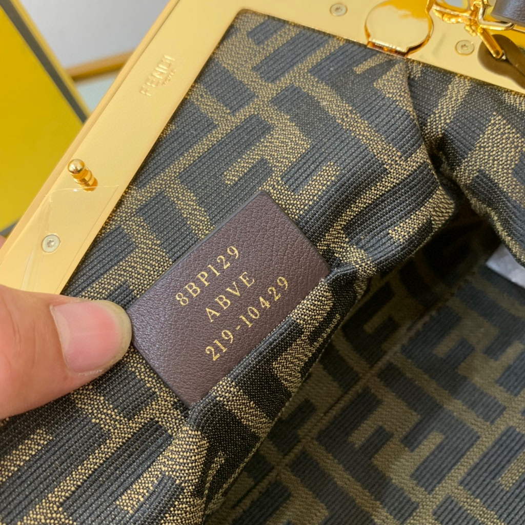 Fendi FIRST Small Bag 8BP129 Dark Brown Leather