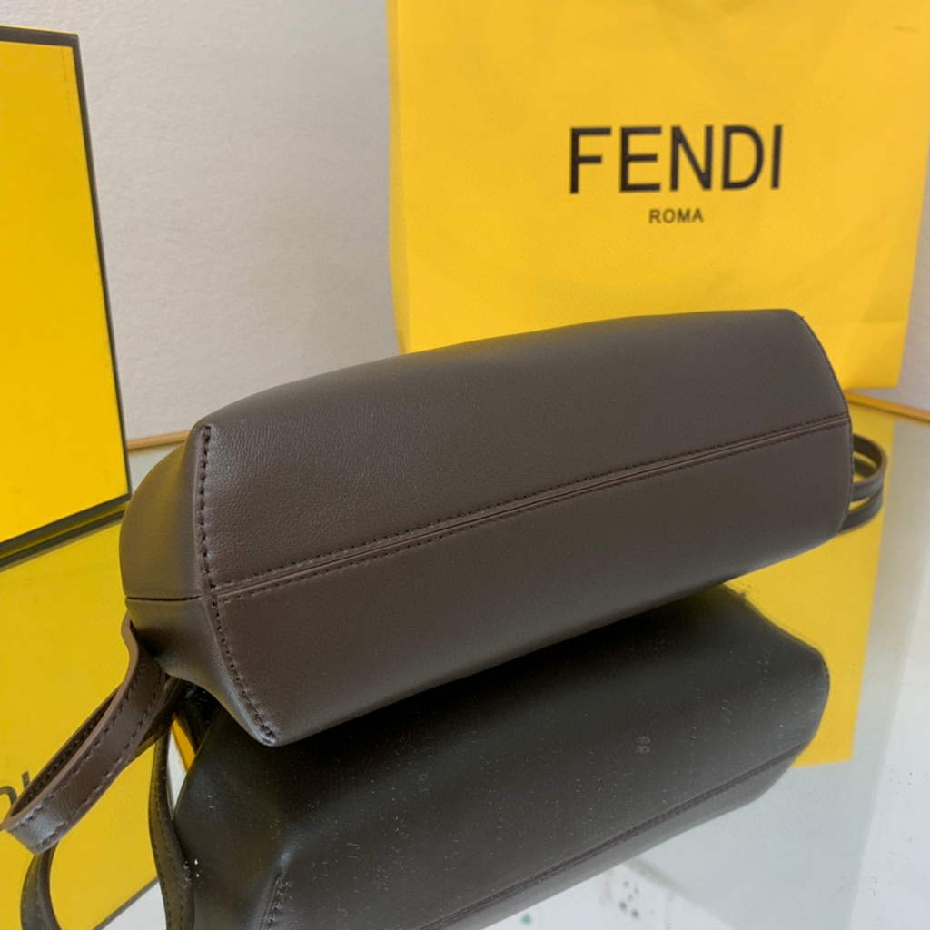 Fendi FIRST Small Bag 8BP129 Dark Brown Leather