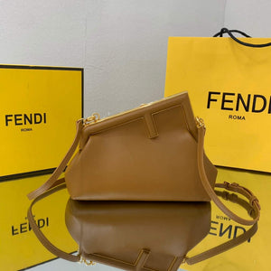 Fendi FIRST Small Bag 8BP129 Leather Brown - Default Title - View 1