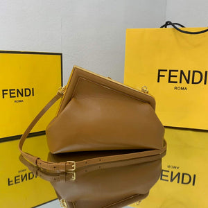Fendi FIRST Small Bag 8BP129 Leather Brown - Default Title - View 2