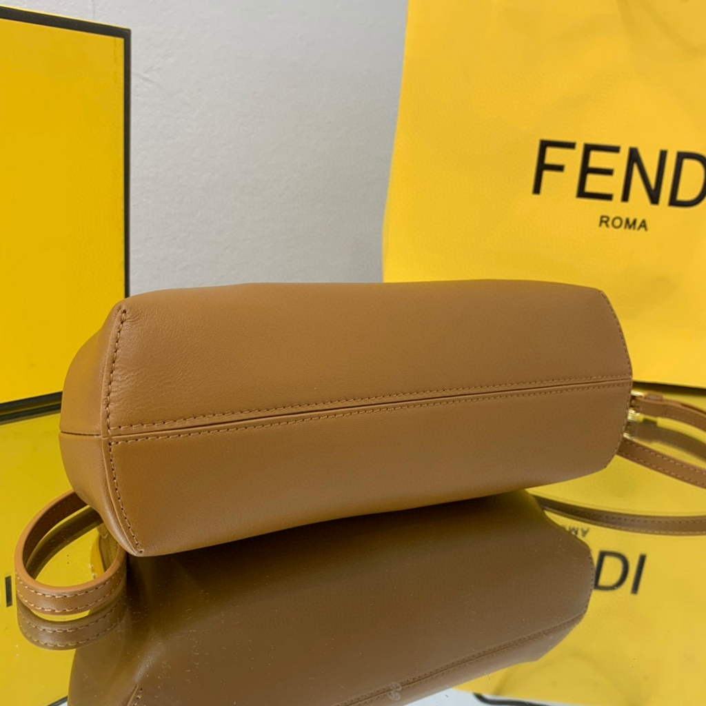 Fendi FIRST Small Bag 8BP129 Leather Brown