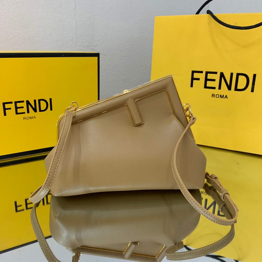 Fendi FIRST Small Bag Apricot Leather 8BP129