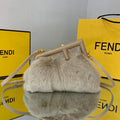 Fendi FIRST Small Bag Fox fur Bag 8BP129 Apricot - Default Title - View 1