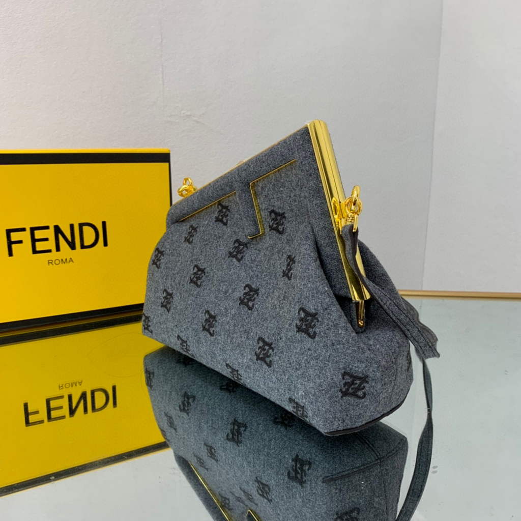 Fendi First Small flannel Bag 8BP129 Blue
