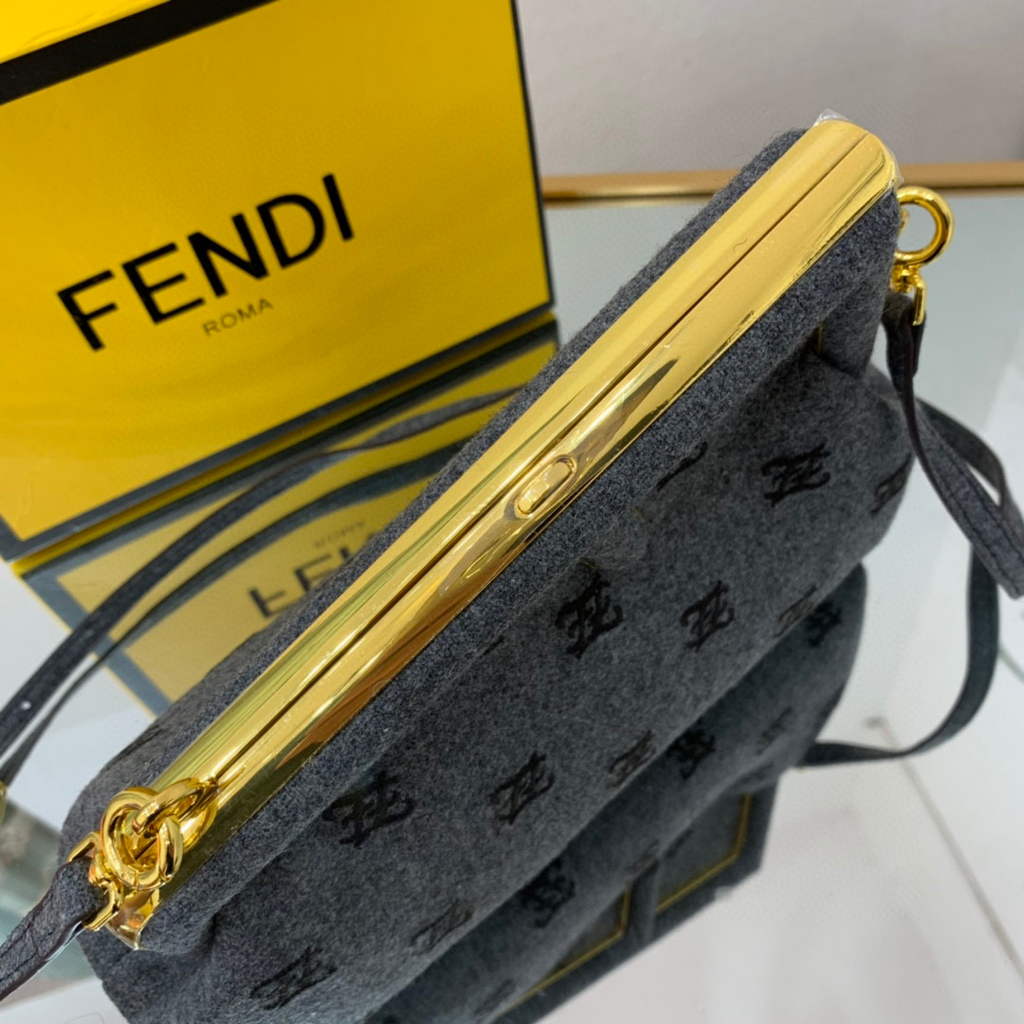 Fendi First Small flannel Bag 8BP129 Blue