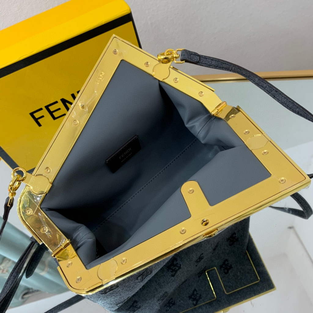 Fendi First Small flannel Bag 8BP129 Blue