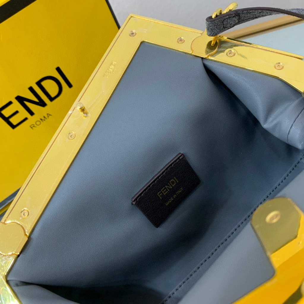 Fendi First Small flannel Bag 8BP129 Blue