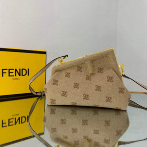Fendi First Small flannel Bag 8BP129 Tan - Default Title - View 1