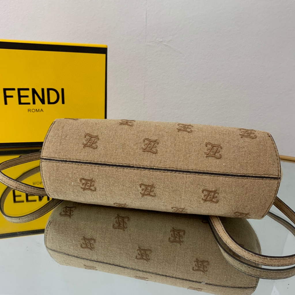 Fendi First Small flannel Bag 8BP129 Tan