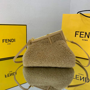Fendi First Small Sheepskin Bag 8BP129 Tan - Default Title - View 1