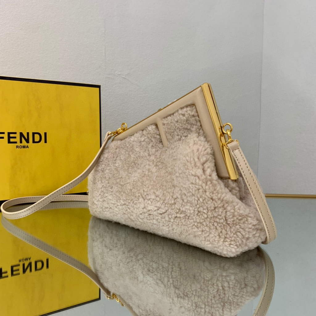 Fendi First Small Sheepskin Bag 8BP129 Beige