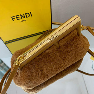 Fendi First Small Sheepskin Bag 8BP129 Brown - Default Title - View 5
