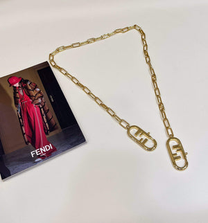 Fendi Handbag Custom metal chain Shoulder Strap F10052 Gold - Default Title - View 3