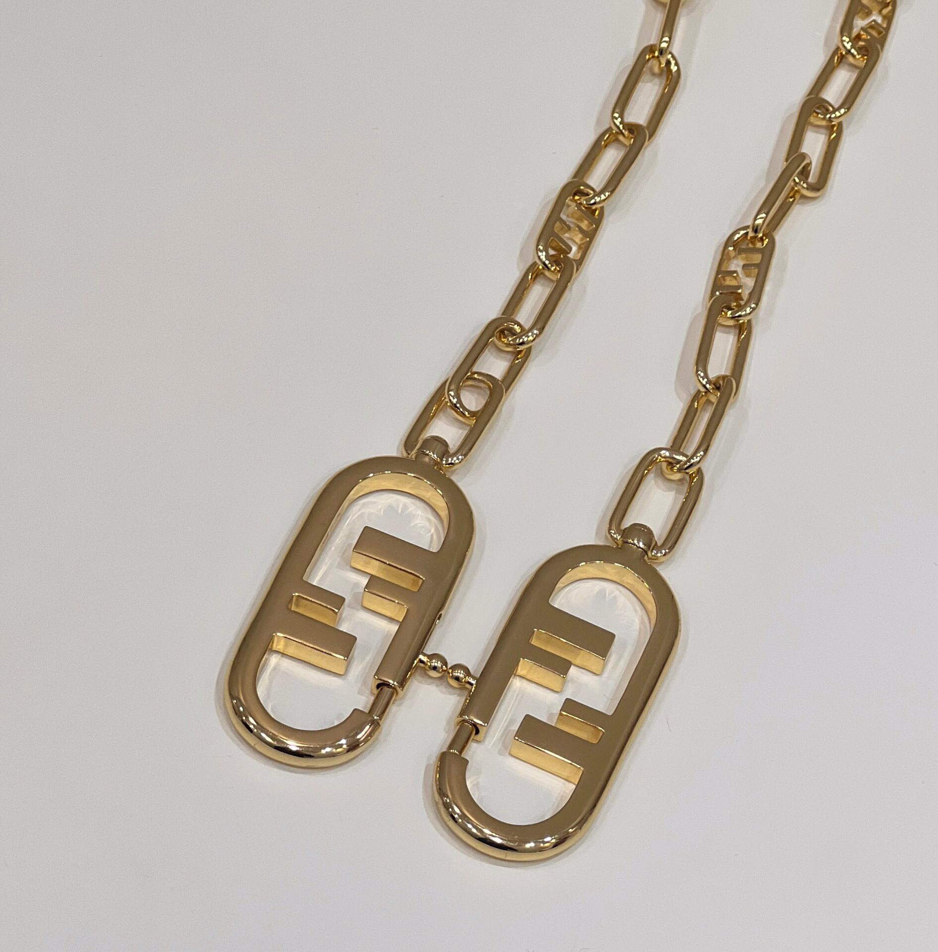 Fendi Handbag Custom metal chain Shoulder Strap F10052 Gold - Default Title - View 5