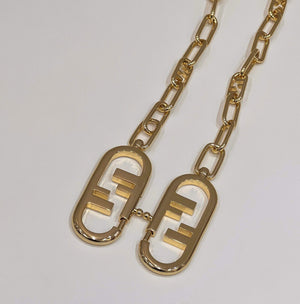 Fendi Handbag Custom metal chain Shoulder Strap F10052 Gold - Default Title - View 5