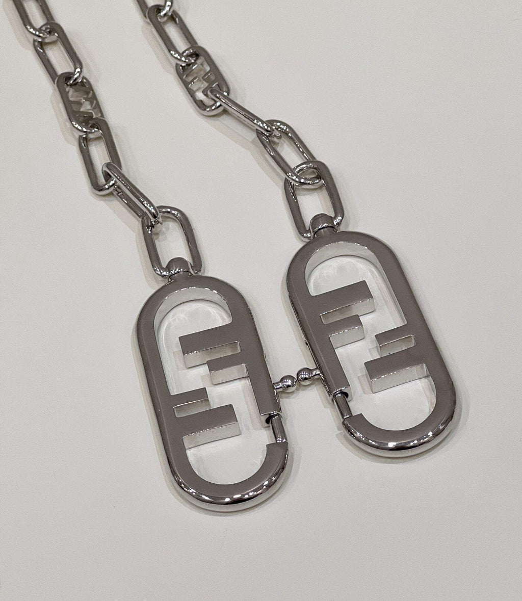 Fendi Handbag Custom metal chain Shoulder Strap F10053 Silvery