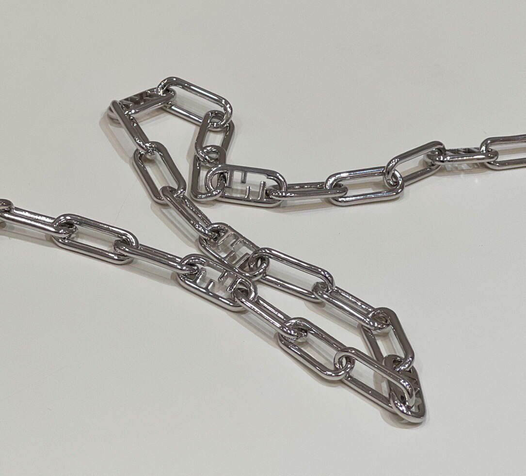 Fendi Handbag Custom metal chain Shoulder Strap F10053 Silvery