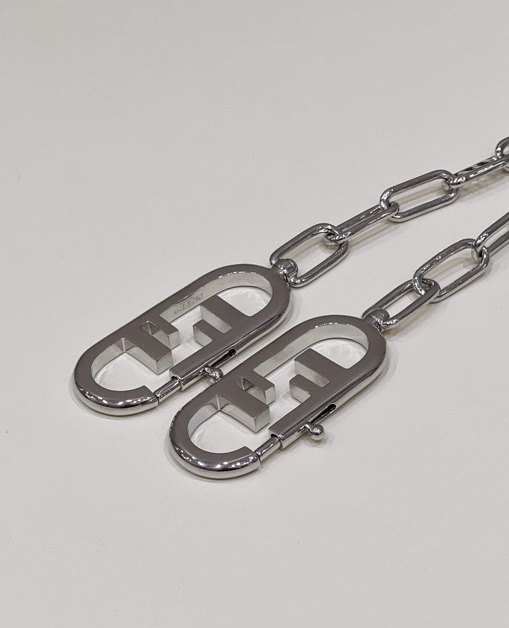 Fendi Handbag Custom metal chain Shoulder Strap F10053 Silvery