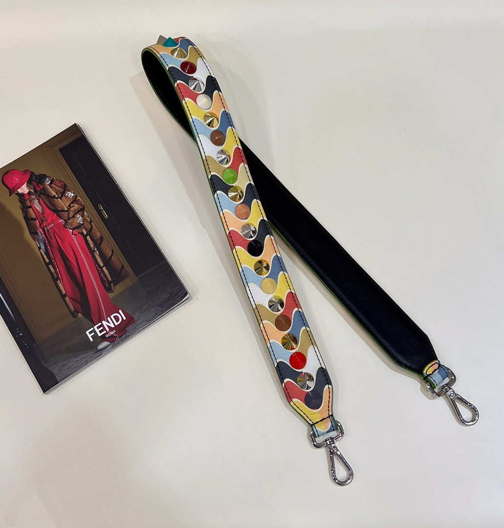 Fendi Handbag Strap You Leather shoulder strap F10070