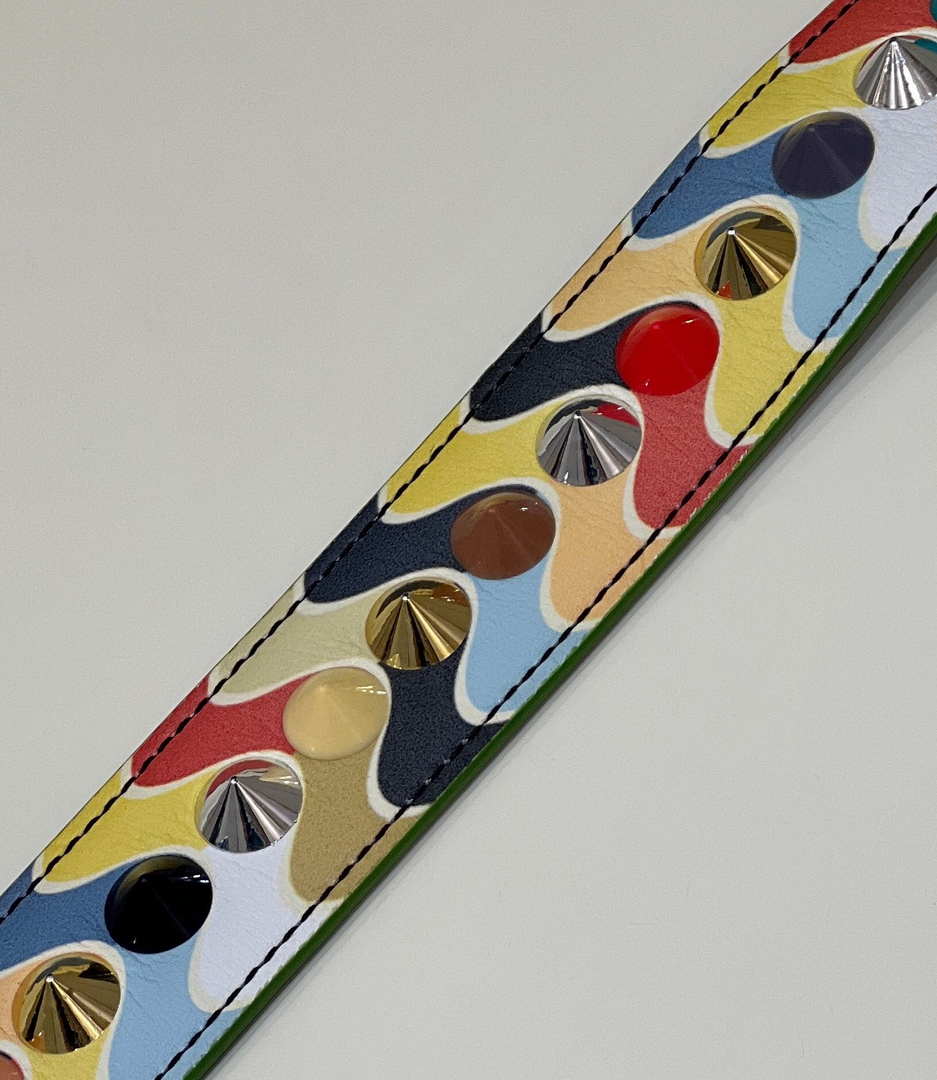 Fendi Handbag Strap You Leather shoulder strap F10070