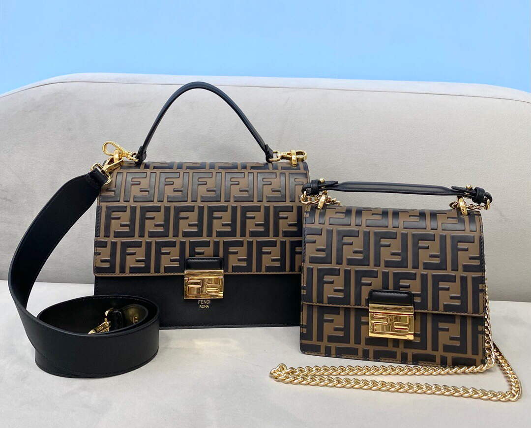 Fendi Kani 0508L Shoulder Bag Black