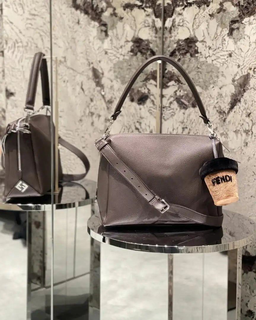 Fendi Lui Large Dark Brown leather bag 7VA667