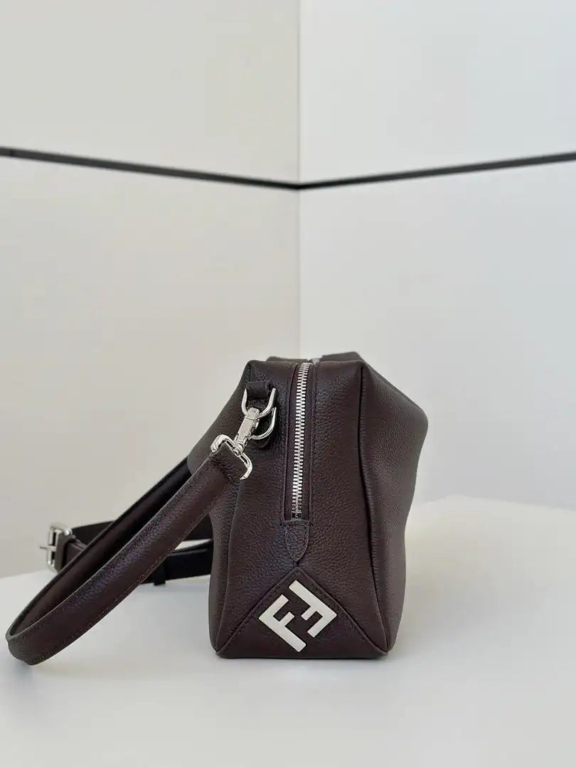 Fendi Lui Medium Dark Brown leather bag 7VA672