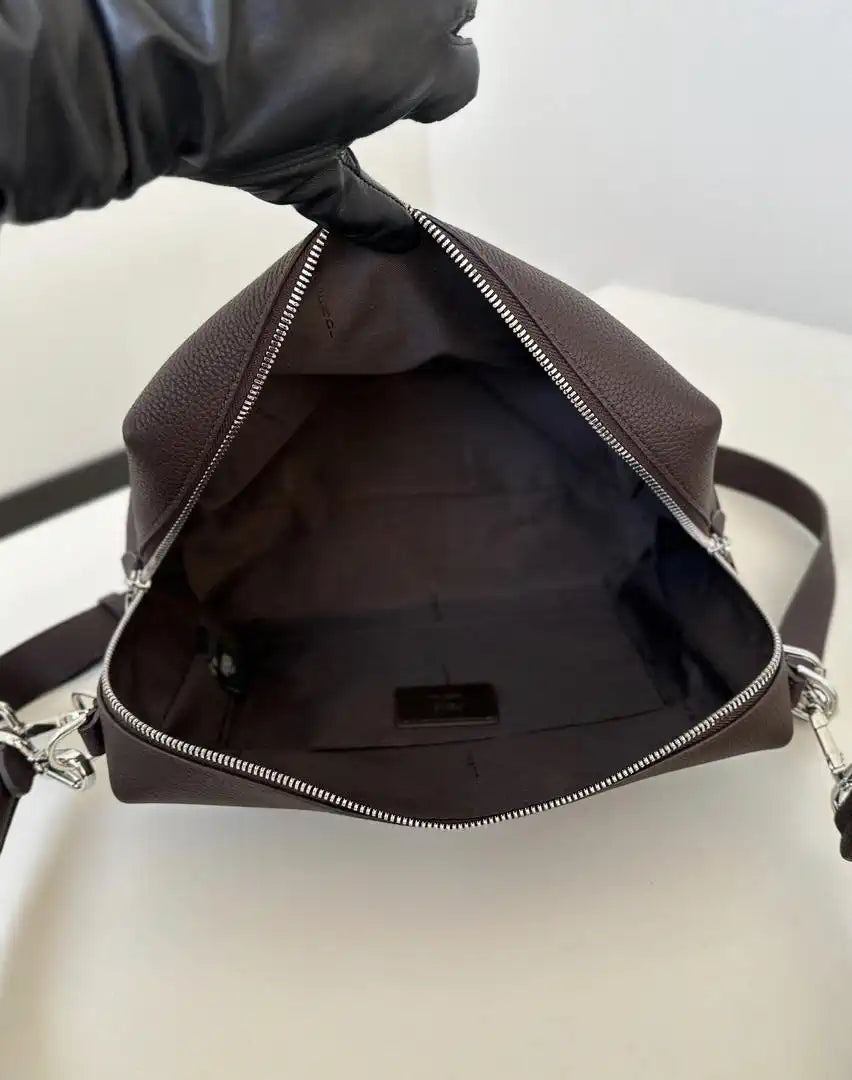 Fendi Lui Medium Dark Brown leather bag 7VA672